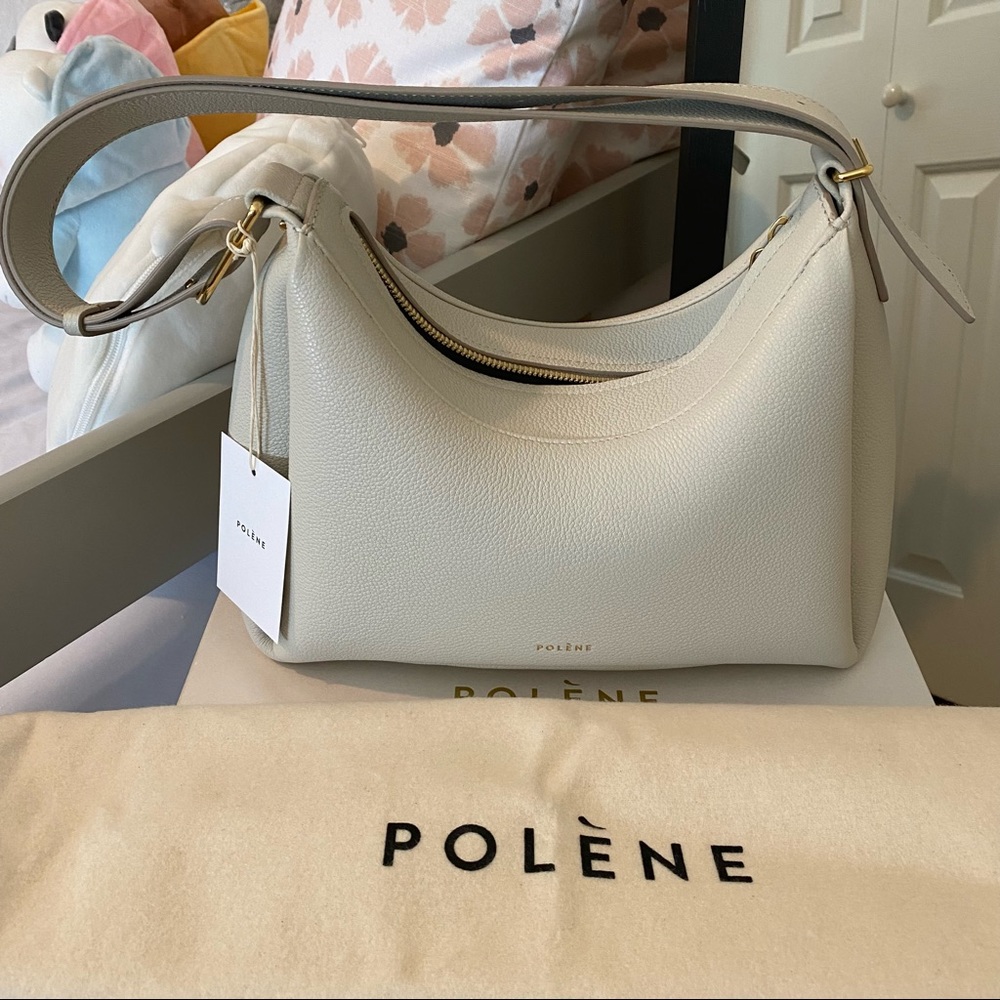 Pre-owned like new Polène Umi - Chalk textured leather